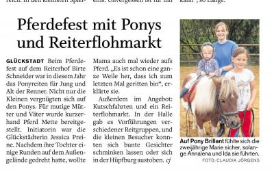 Foto zur Meldung: Pferdefest mit Ponys und Reiterflohmarkt
