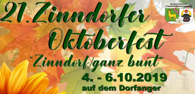 Meldung: Das 21. Zinndorfer Oktoberfest 2019 war Klasse! Dank für drei tolle Tage in Zinndorf.