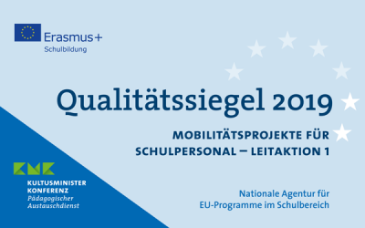 Foto zur Meldung: Auszeichnung mit dem „Erasmus+-Qualitätssiegel im Schulbereich“