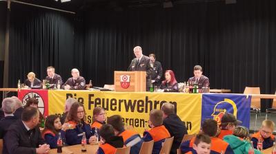 Kreisjugendwart Volker Schulz bei seiner Ansprache