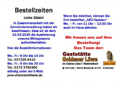 Bestellzeiten ABO-Essen