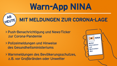 Warn-App NINA ab sofort mit Corona-Informationen