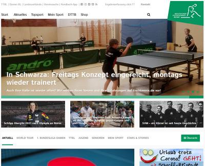 Schwarza auf der Seite von tischtennis.de