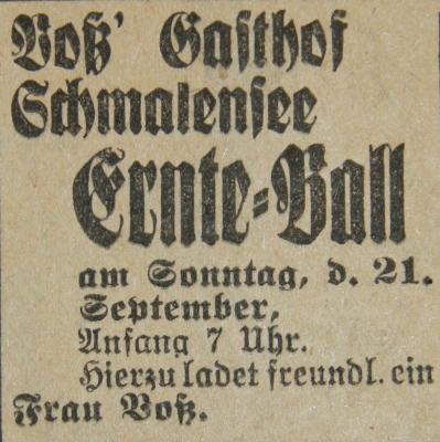Ernteball bei Voß, SKTB 13.09.1930