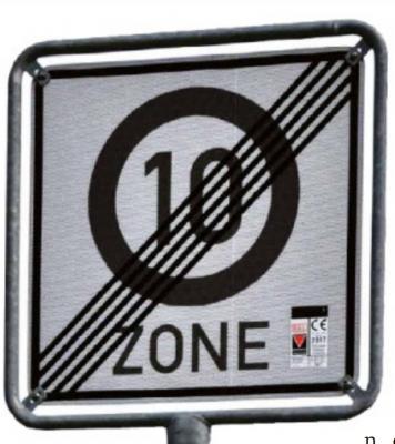 Geschwindigkeit Zone 10