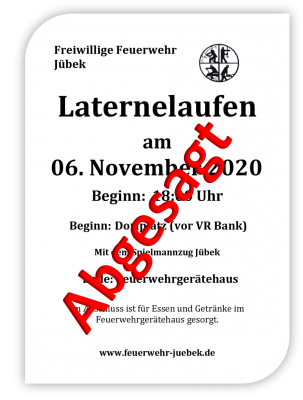 Bild der Meldung: Laterne laufen Jübek 06.11.2020 - Abgesagt