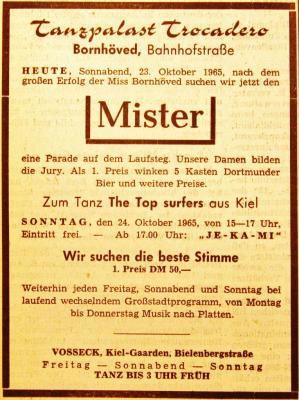 Trocadero sucht Mister Bornhöved, SZ 23.10.1965