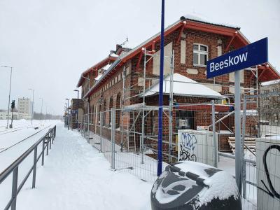 Bauarbeiten am Bahnhof Beeskow