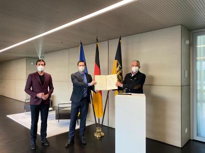 Förderbescheidübergabe Glasfaserausbau