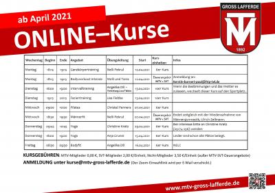Ab April: Neues Online-Angebot für alle Sportkurse (Bild vergrößern)