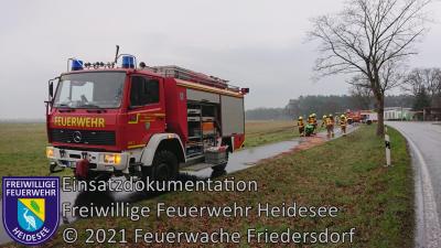 Einsatz 21/2021 | Ölspur nach Kradunfall | L40 OV Friedersdorf - Wolzig (Bild vergrößern)