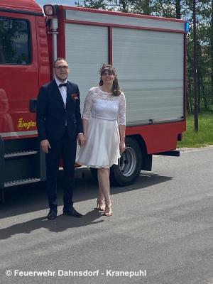 Foto zur Meldung: Hochzeit unseres Kameraden Markus
