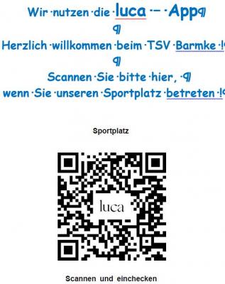 Foto zur Meldung: TSV Barmke setzt die Luca App ein