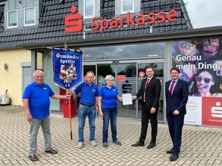 Übergabe Spendenscheck an die Osmünder Spritze