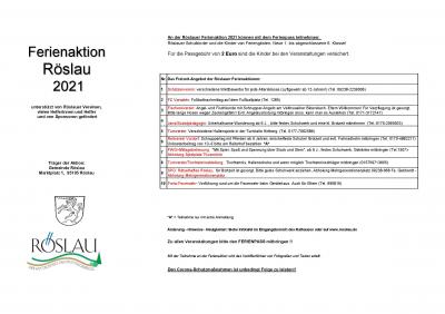 Ferienprogramm Seite 1