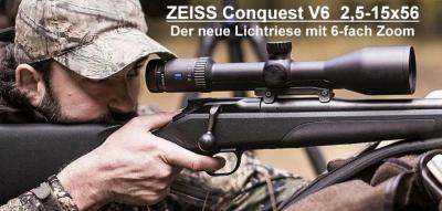 Bei Knappworst gesehen: Zeiss Conquest V6  2,5-15x56 - Der neue Lichtriese mit 6-fach Zoom