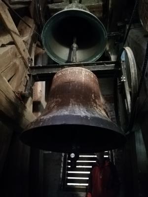 Foto zur Meldung: Arbeiten am Glockenturm