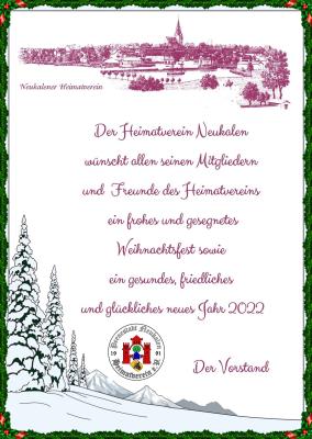 Foto zur Meldung: Weihnachts- & Neujahrsgrüße vom Heimatverein