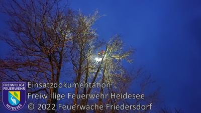 Einsatz 3/2022 | Baum droht auf Straße zu stürzen | Bindow Ernst-Thälmann-Straße (Bild vergrößern)