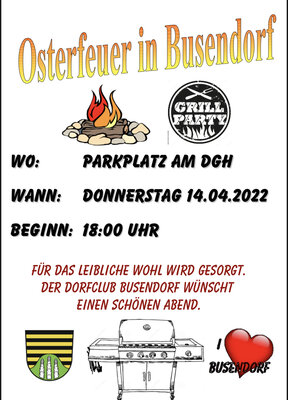 Osterfeuer in Busendorf am 14.04.2022