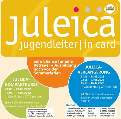 Termine für die Juleica-Ausbildung und Juleica-Nachschulung