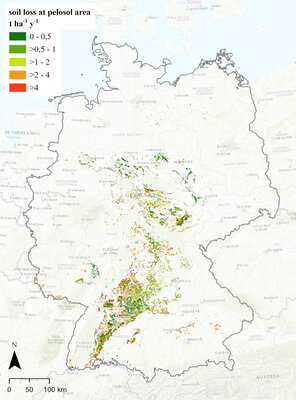 Erosionsgefährdung von Pelosolen in Deutschland