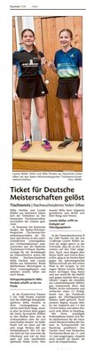 Foto zur Meldung: Tischtennis: Ticket für deutsche Meisterschaften gelöst