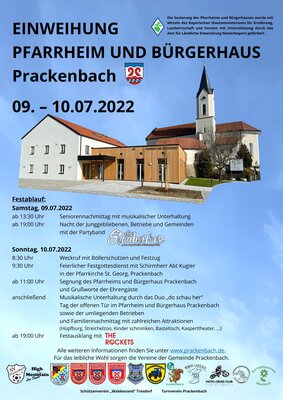Fest zur Einweihung des Pfarrheims und Bürgerhauses Prackenbach