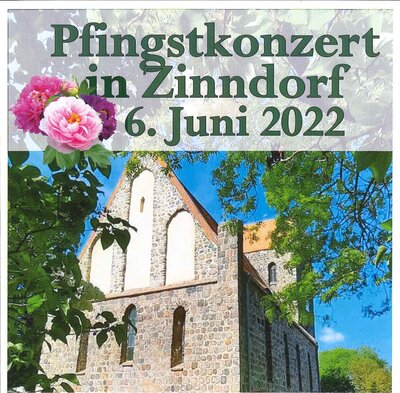 Pfingstkonzert in Zinndorf am 6. Juni (Bild vergrößern)
