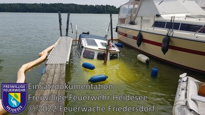Einsatz 146/2022 | Boot gesunken | Gräbendorf Hölzerner See (Bild vergrößern)