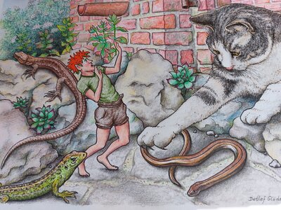 Elvira Gwozdz las in ihrem Garten / Illustrationen von Detlef Glöde