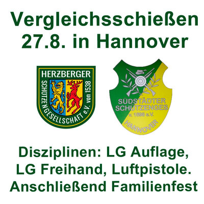 Vergleichsschießen am 27. August in Hannover