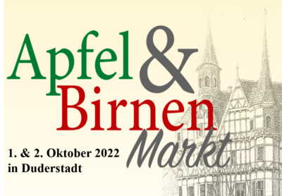 Foto zur Meldung: Apfel- & Birnenmarkt am 1. und 2. Oktober in Duderstadt