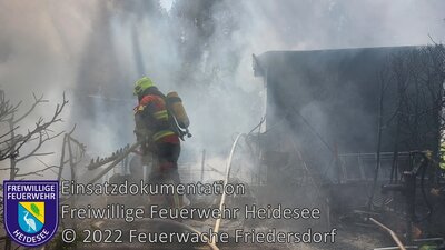Einsatz 162/2022 | Brennt Schuppen | Blossin Waldweg (Bild vergrößern)