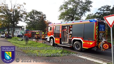 Einsatz 170/2022 | VU PKW gegen PKW | L39 OV Friedersdorf - Blossin (Bild vergrößern)