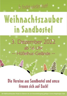 Vorschaubild der Meldung: Weihnachtszauber in Sandbostel am 03.12. ab 16.00 Uhr