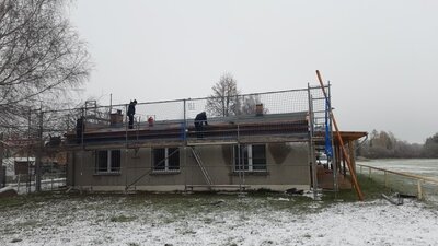 Foto zur Meldung: Baubeginn am Sportgebäude Wormlage