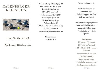 Foto zur Meldung: Calenberger Kreisliga 2023