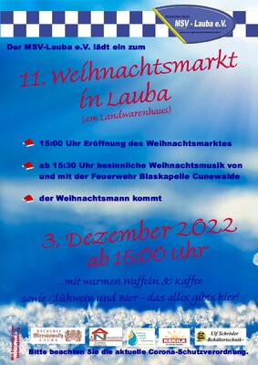 Meldung: Weihnachtsmarkt Lauba 03.12.2022