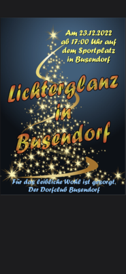 Foto zur Meldung: Lichterglanz in Busendorf 23.12.2022