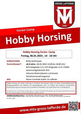Feriencamp beim Hobby Horsing (Bild vergrößern)