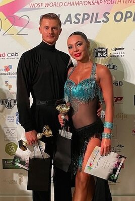 Irina und Daniel gewinnen den 2.Platz auf den Salaspils Open (Foto:LTVB)