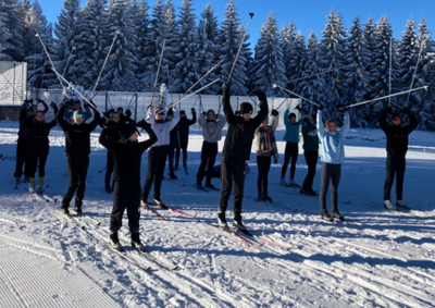Foto zur Meldung: Grüße aus dem Schneesportlager in Rabenberg