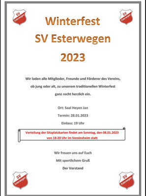 Meldung: Winterfest 2023 SV Esterwegen