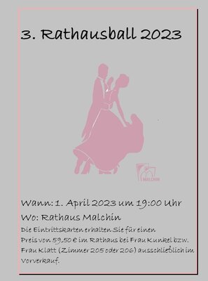 Kartenvorverkauf für Rathausball am 1.April gestartet