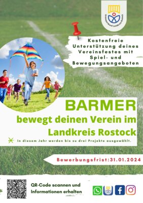 Link zu: Barmer bewegt deinen Verein im Landkreis Rostock 2024