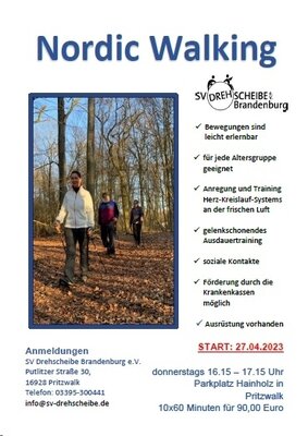 Ab Ende April - Kurs Nordic Walking