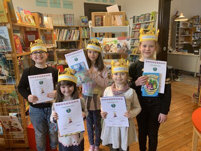 Foto zur Meldung: Lesekönigwettbewerb der Grundschule „Kaethe Schulken“ in der Stadtbibliothek im OT Gatersleben