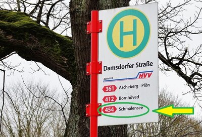 Foto zur Meldung: Linienbus hält in der Damsdorfer Straße – aber das dauert noch