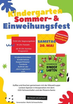 Einladung zum Kindergarten Sommer- & Einweihungsfest